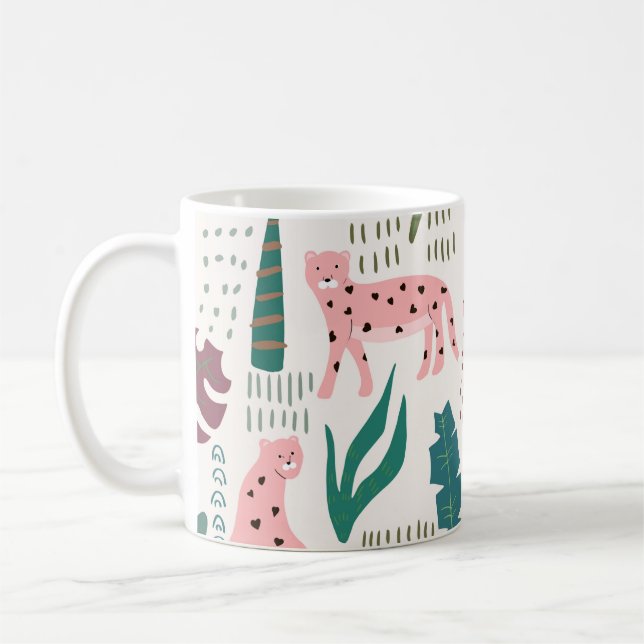 Jungle seamless pattern coffee mug (Left)
