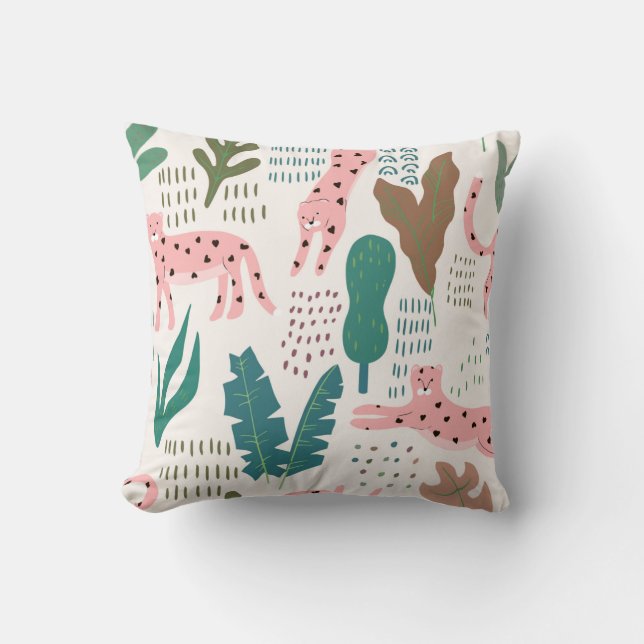 Jungle seamless pattern cushion (Front)
