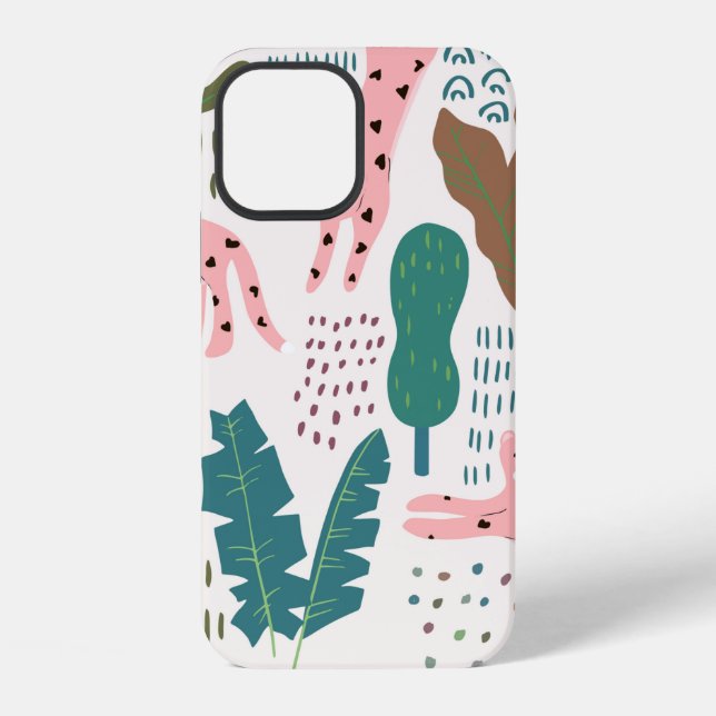 Jungle seamless pattern iPhone case (Back)