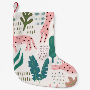 Jungle seamless pattern small christmas stocking