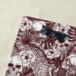 Jungle Skulls Beach Towel