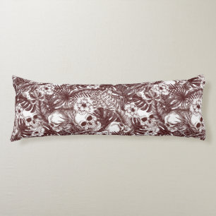 Jungle Skulls Body Pillow