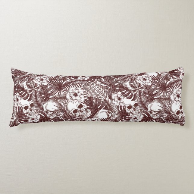 Jungle Skulls Body Pillow (Front)