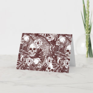 Jungle Skulls Greeting Card (Blank)
