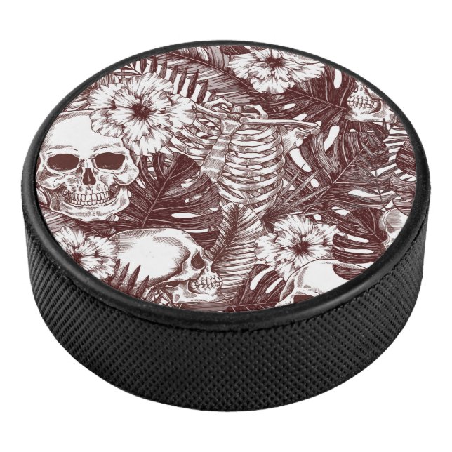 Jungle Skulls Hockey Puck (3/4)