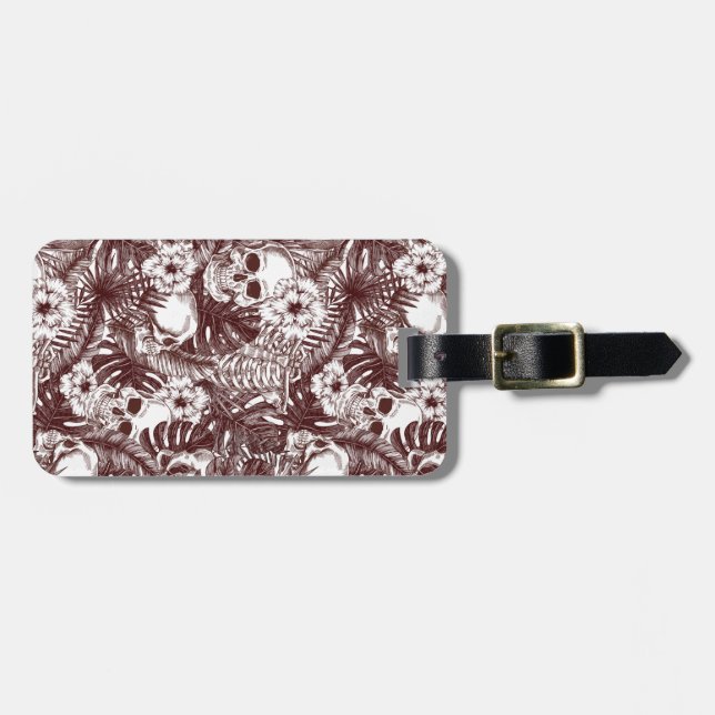 Jungle Skulls Luggage Tag (Front Horizontal)