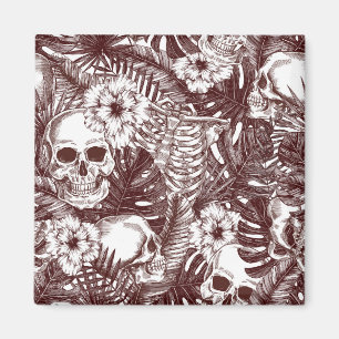 Jungle Skulls Magnet