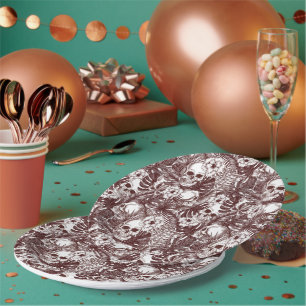 Jungle Skulls Paper Plates