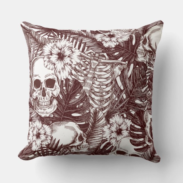 Jungle Skulls Pillow (Front)