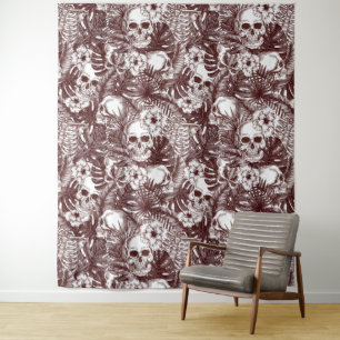 Jungle Skulls Tapestry