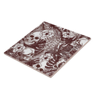 Jungle Skulls Tile