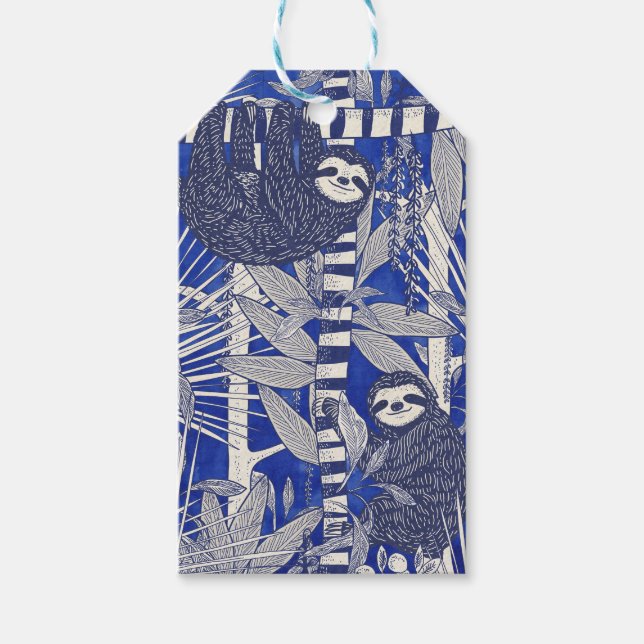 Jungle Sloths Gift Tags (Front)