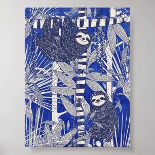 Jungle Sloths Poster