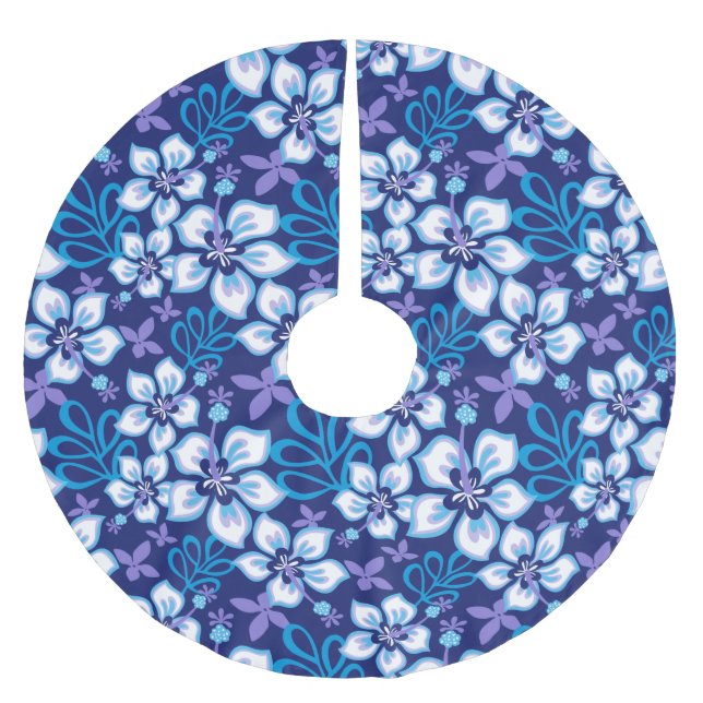 JUNGLE SURF (BLUE COMBO) BRUSHED POLYESTER TREE SKIRT (Front)