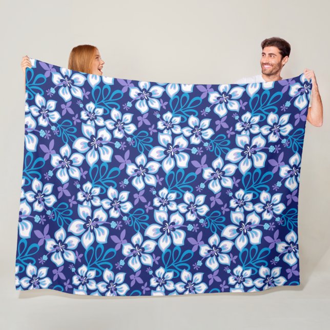 JUNGLE SURF (BLUE COMBO) FLEECE BLANKET (In Situ)