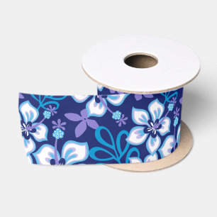 JUNGLE SURF (BLUE COMBO) SATIN RIBBON