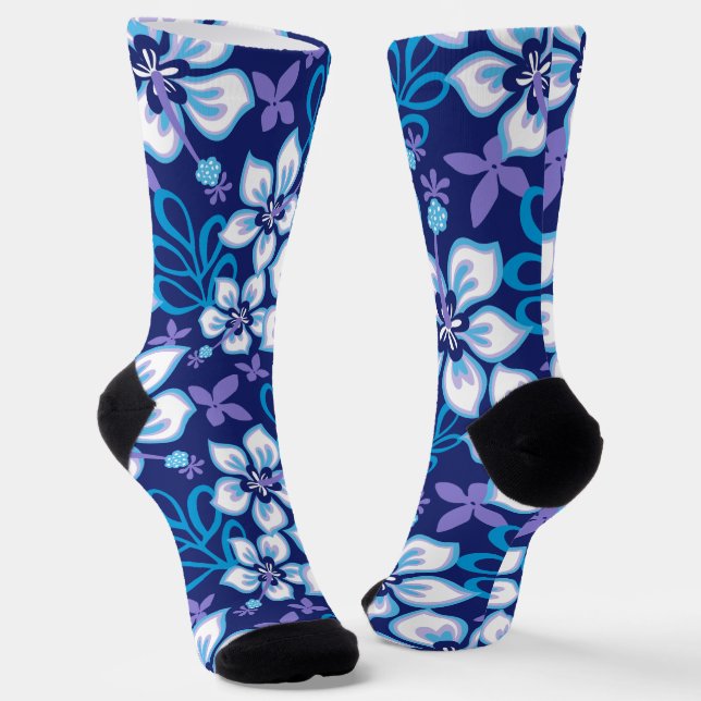 JUNGLE SURF (BLUE COMBO) SOCKS (Angled)
