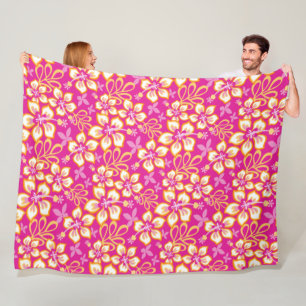 JUNGLE SURF (HOT PINK COMBO) FLEECE BLANKET