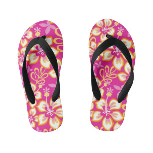 JUNGLE SURF (HOT PINK COMBO) KID'S THONGS