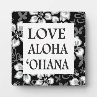 JUNGLE SURF IN BLACK- OHANA PLAQUE