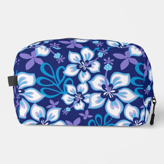 JUNGLE SURF PATTERN IN BLUE DOPP KIT (Front)