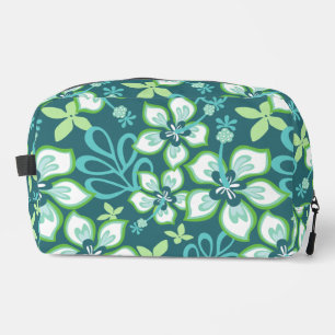 JUNGLE SURF PATTERN IN TEAL DOPP KIT