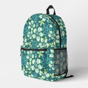 JUNGLE SURF PATTERN IN TEAL PRINTED BACKPACK
