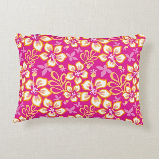 JUNGLE SURF (PINK COMBO) Accent Pillow (Back)