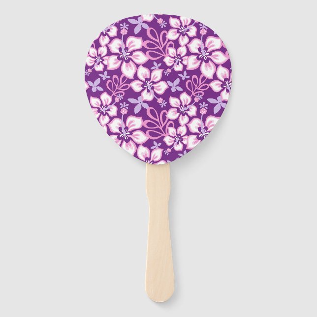 JUNGLE SURF (PURPLE COMBO) HAND FAN (Back)