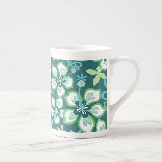 JUNGLE SURF (TEAL COMBO) BONE CHINA MUG (Right)