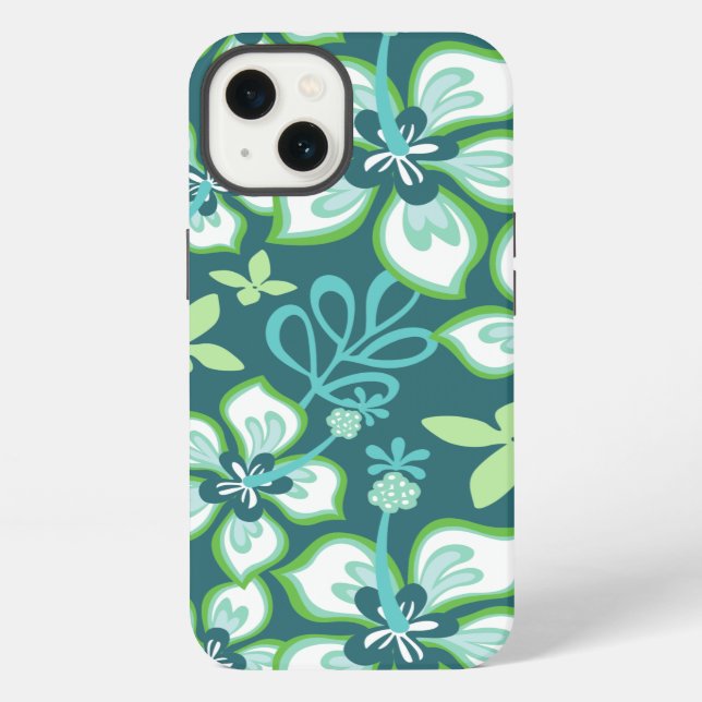 JUNGLE SURF (TEAL COMBO) iPhone CASE (Back)