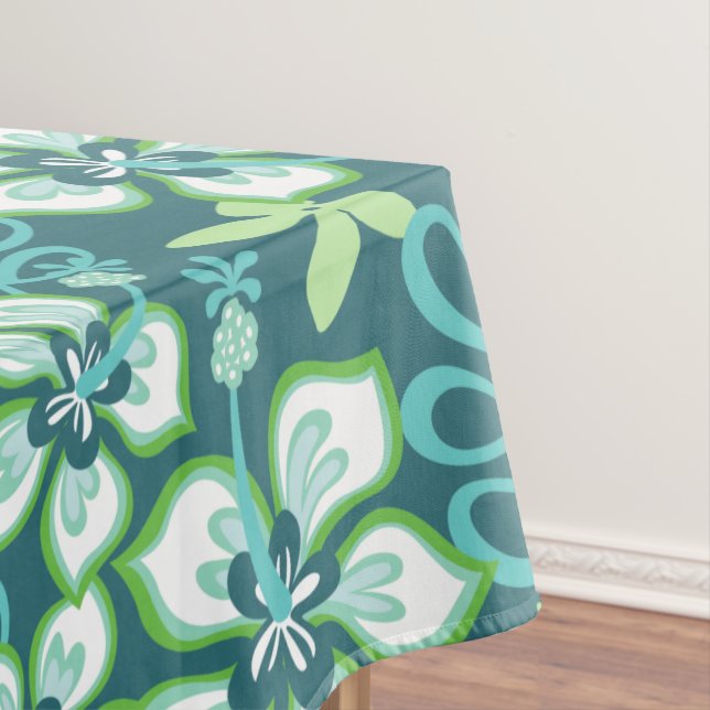 JUNGLE SURF (TEAL COMBO) TABLECLOTH (In Situ)