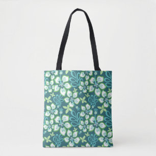 JUNGLE SURF (TEAL COMBO) TOTE BAG