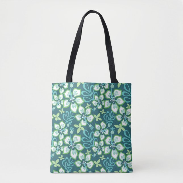 JUNGLE SURF (TEAL COMBO) TOTE BAG (Front)