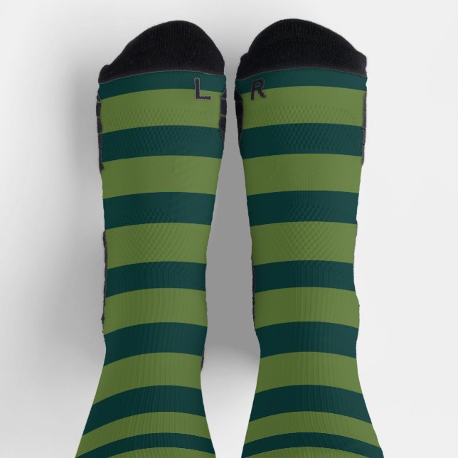 Jungle Swamp Stripes  Socks (Top)