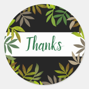 Jungle Thanks Classic Round Sticker