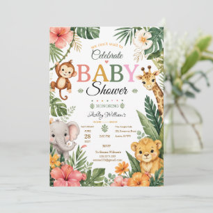 Jungle Theme Baby shower  Invitation