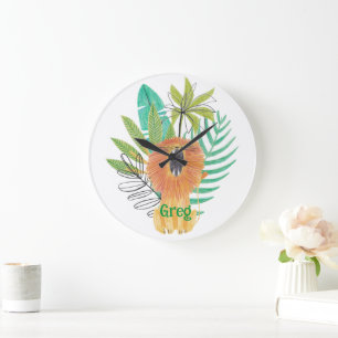 Jungle Theme Nursery Decor Large Clock