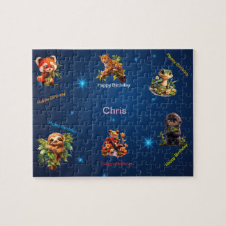 Jungle theme puzzle can be personalised