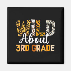 Jungle Theme Wild About 3rd Grade Back To School Magnet