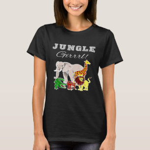 Jungle Themed Zoo Safari Wild Animals T-Shirt