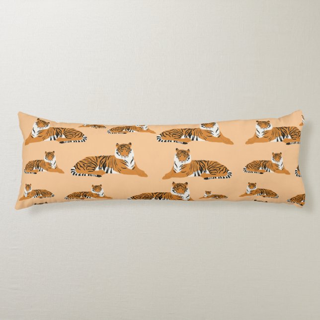 Jungle Tiger Animal Pattern Body Cushion (Front)