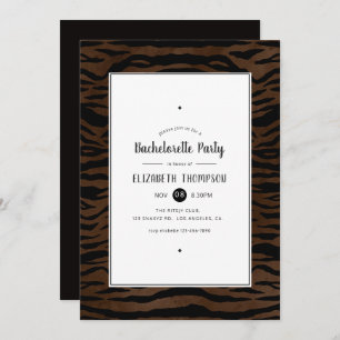 Jungle Tiger Bachelorette Party Invitation