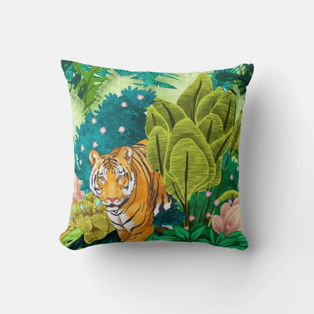 Jungle Tiger Cushion (Front)