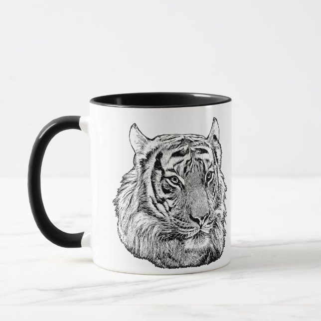 Jungle Tiger Face safari animal original nature  Mug (Left)