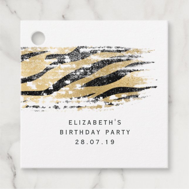 Jungle Tiger Favour Tags (Front)