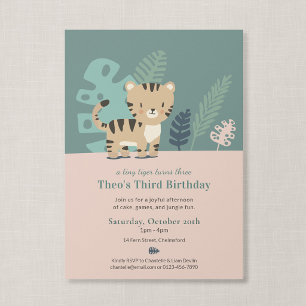 Jungle Tiger Kid's Birthday Invitation