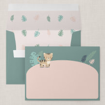 Jungle Tiger Kid's Birthday Invitation Envelope