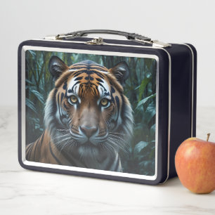 Jungle Tiger Metal Lunch Box