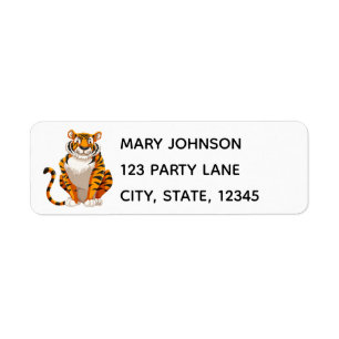 Jungle Tiger Return Address Label